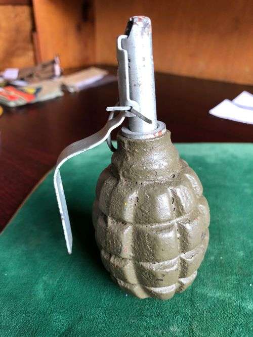 RUSSIAN F1,ANTI-PERSONNEL FRAGMENTATION GRENADE-NICKNAMED THE LIMONKA (LEMON-LIKE) BORDER WAR PERIOD