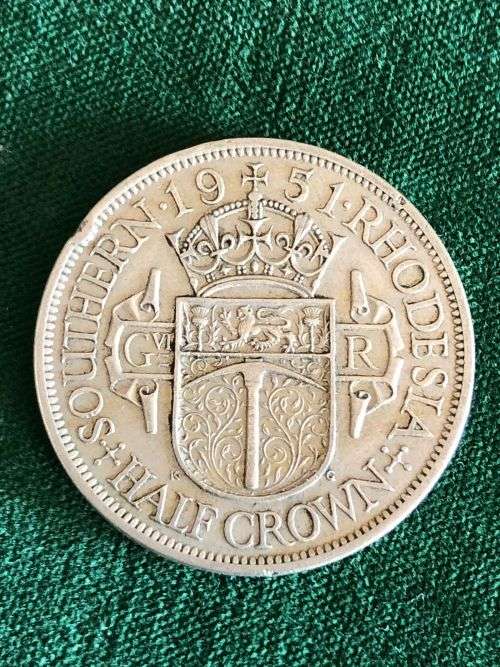 1951 SOUTHERN RHODESIA HALF CROWN
