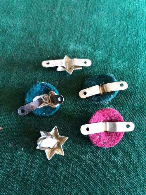 ITALIAN RANK BADGES-5 IN TOTAL -MEASURES 15 MM