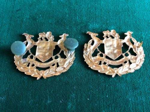 WARRANT OFFICERS CLASS 1 ,GILDING METAL RANK BADGE PAIR-PINS INTACT