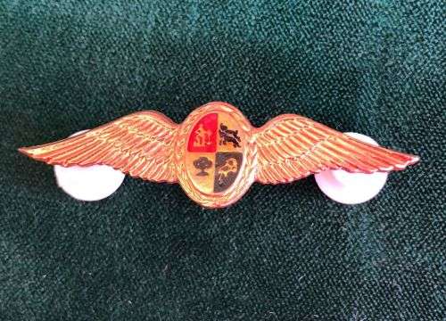 SAAF PILOT MESS DRESS,BREAST BADGE- 2 PINS-GILT