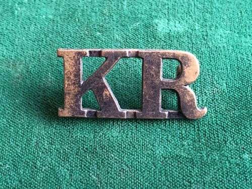 KAFFRARIAN RIFLES BRASS TITLE-WORN PRE 1913- 2 LUGS