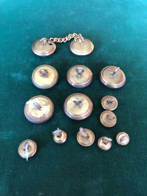 SA MEDICAL CORPS BUTTONS -14 IN TOTAL-DIAMETERS 22,12 AND 9 MM