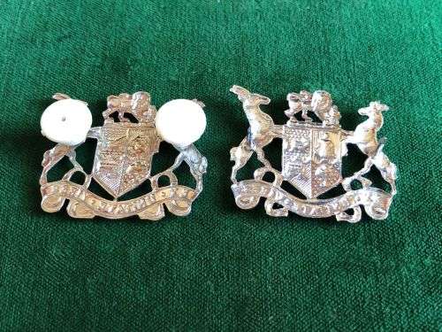 SERGEANT MAJOR CLASS 2,CHROME RANK BADGE-1970`S-2002-PINS COMPLETE