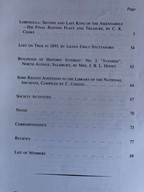 RHODESIAN PUBLICATION NO 23 DEC 1970-105 PAGES-GOOD CONDITION