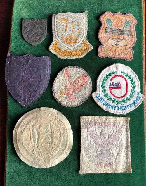SELECTION OF 8 OLD SCHOOL AND RUGBY PATCHES-SOLD TOGETHER