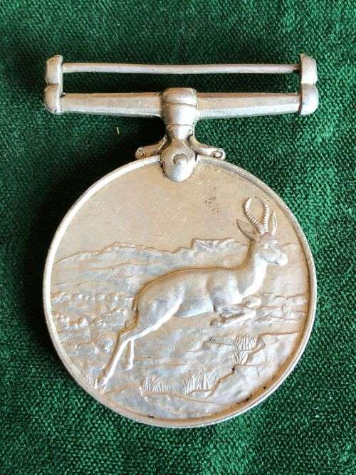 WW2 SINGLE AFRICA SERVICE MEDAL (SILVER) AWARDED TO 89690 R.V. REDMAN