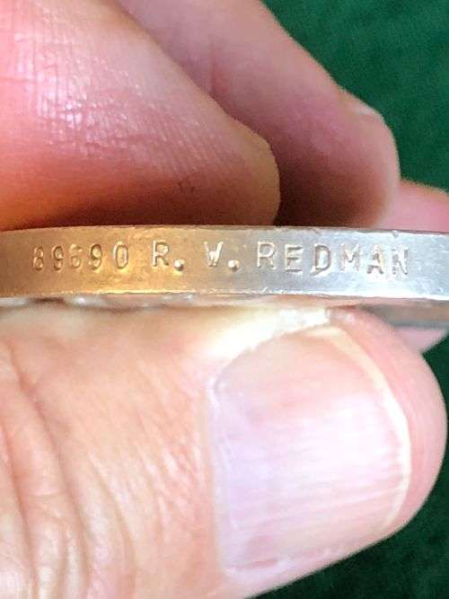 WW2 SINGLE AFRICA SERVICE MEDAL (SILVER) AWARDED TO 89690 R.V. REDMAN