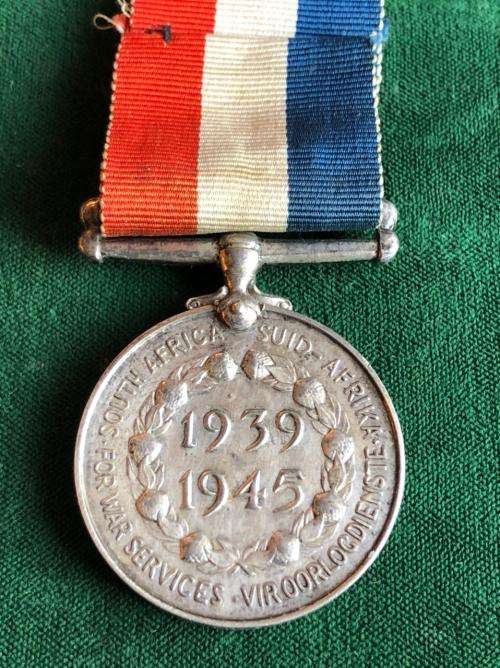 SOUTH AFRICAN MEDAL FOR WAR SERVICE (SILVER)-THEY WERE ISSUED UNNAMED
