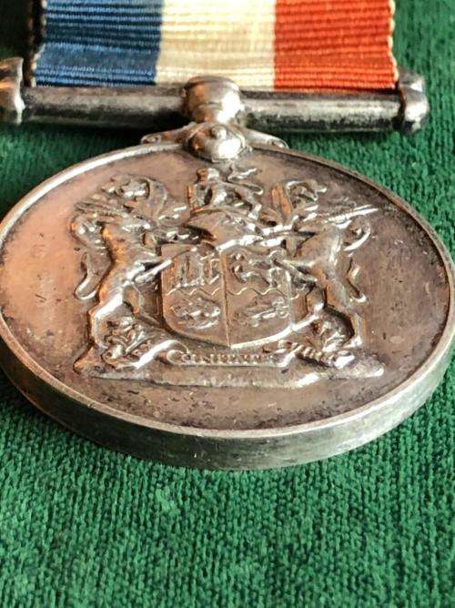 SOUTH AFRICAN MEDAL FOR WAR SERVICE (SILVER)-THEY WERE ISSUED UNNAMED