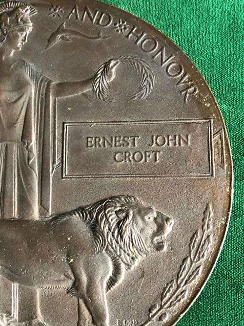 WW1 DEATH TO A SOUTH AFRICAN-ERNEST JOHN CROFT-260 SGHT.ERNEST JOHN CROFT 1ST SOUTH AFRICAN INFANTRY