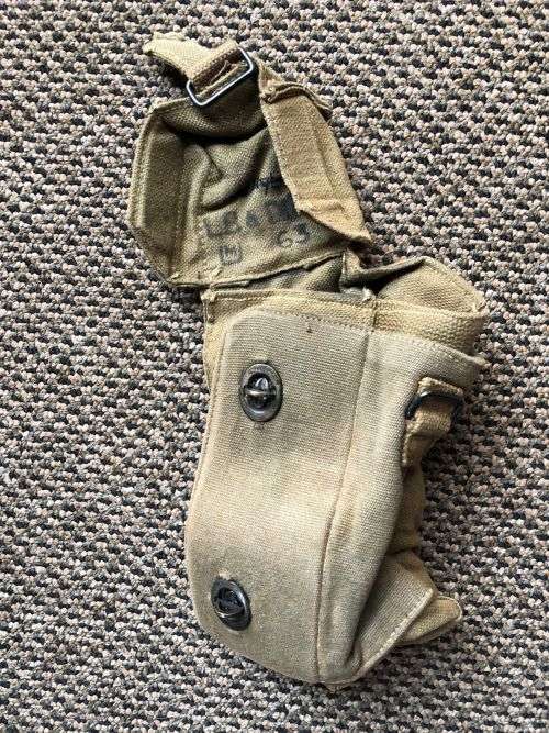 RHODESIAN PATTERN 64 RADIO POUCH-STAMPED AND DATED- GOOD CONDITION