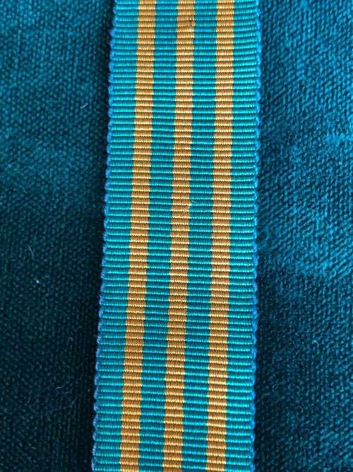 MINIATURE DANIE THERON MEDAL RIBBON-SOLD IN 15 CM LENGTH