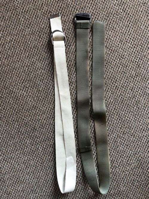 2X MILITARY BELTS -SOLD TOGETHER-UNIDENTIFIED