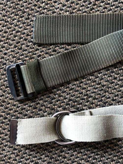 2X MILITARY BELTS -SOLD TOGETHER-UNIDENTIFIED
