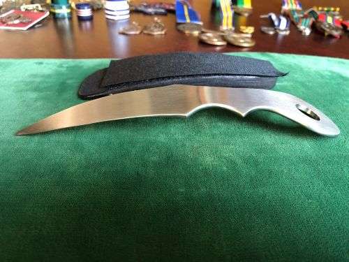RECCE CURVED BELT KNIFE-THESE KNIVES WAS CUSTOM MADE FOR SPECIAL FORCES AND ENGRAVED WITH A SERIAL N