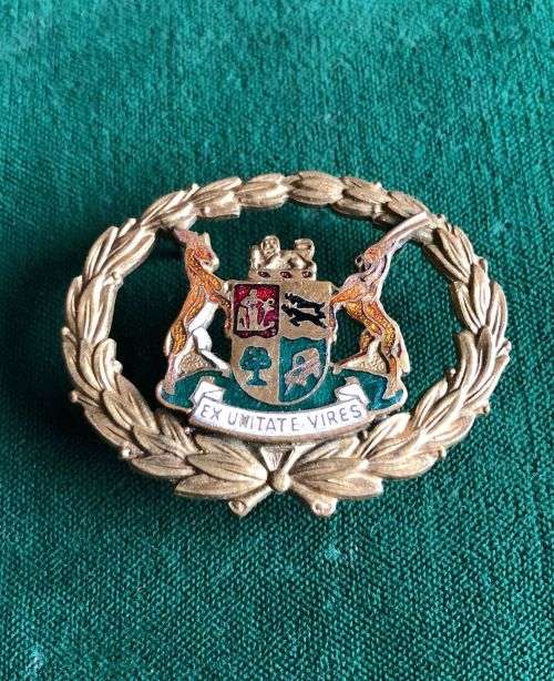 SA POLICE WO 1 ARM BADGE- 3 PINS