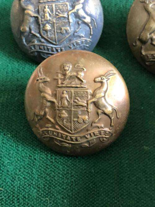 UNION COAT OF ARMS BRASS TUNIC BUTTONS-WORN FROM 1913-DIAMETER 25 MM-SOLD IN BATCHES OF 10 TOGETHER
