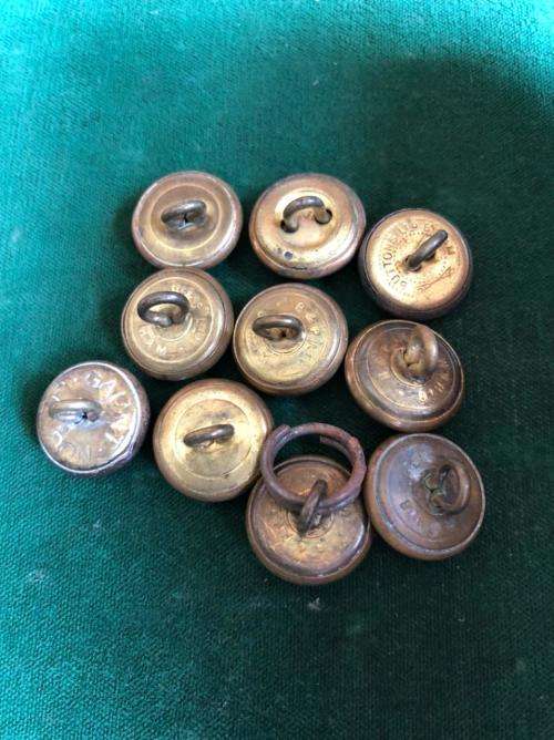 UNNION COAT OF ARMS BRASS TUNIC BUTTONS-WORN FROM 1913-DIAMETER 16 MM-SOLD IN BATCHES OF 10 TOGETHER