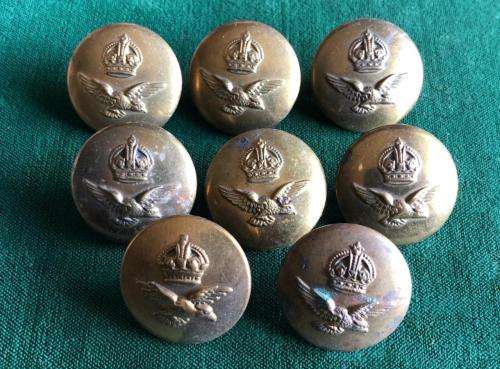 SAAF BRASS TUNIC BUTTONS WORN FROM 1933-DIAMETER 25 MM-SOLD IN BATCHES OF 8 TOGETHER
