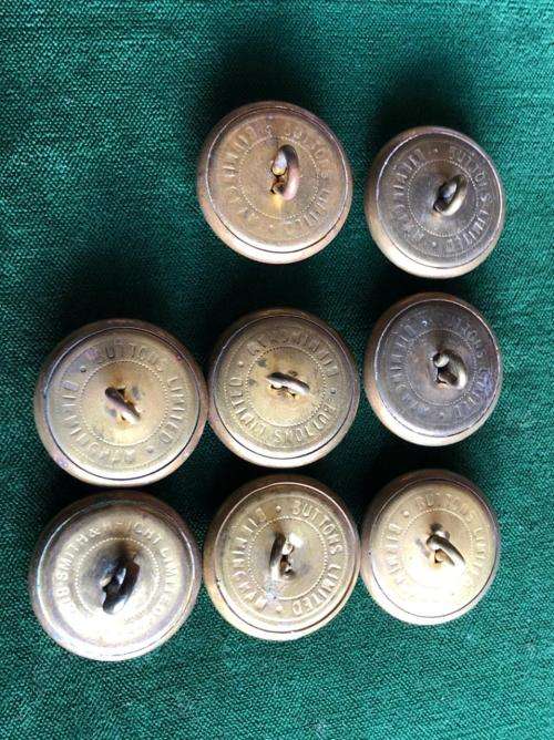 SAAF BRASS TUNIC BUTTONS WORN FROM 1933-DIAMETER 25 MM-SOLD IN BATCHES OF 8 TOGETHER