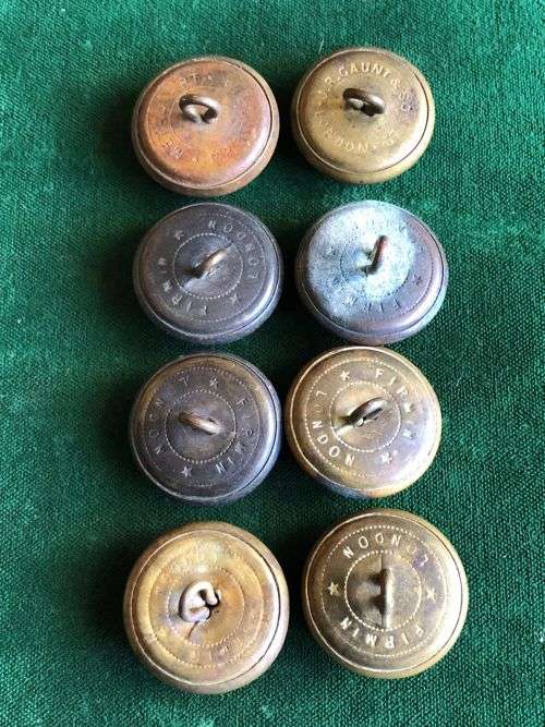 SA MEDICAL CORPS BRASS TUNIC BUTTONS-WORN FROM 1923- 8 SOLD TOGETHER-DIAMETER 25 MM