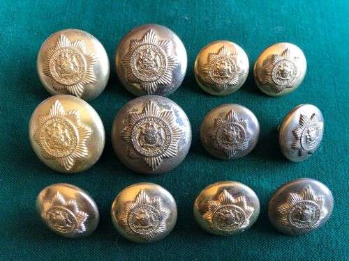 SAP BRASS TUNIC BUTTONS-POST 1952- 12 SOLD TOGETHER-DIAMETER 25 AND 18 MM