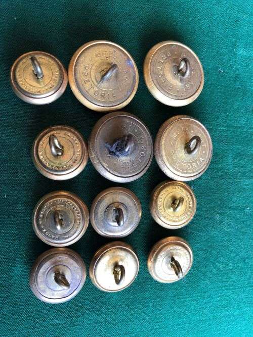 SAP BRASS TUNIC BUTTONS-POST 1952- 12 SOLD TOGETHER-DIAMETER 25 AND 18 MM