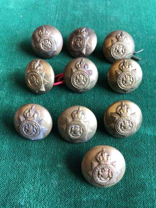 SAP BRASS TUNIC BUTTONS-WORN BY EUROPEANS PRE 1952-DIAMETER 18 MM