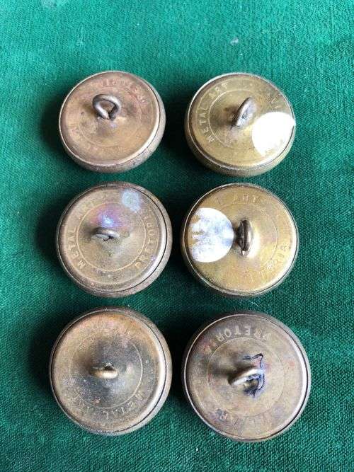 SA RAILWAY POLICE BUTTONS- 6 IN TOTAL-LARGE-DIAMETER 28 MM