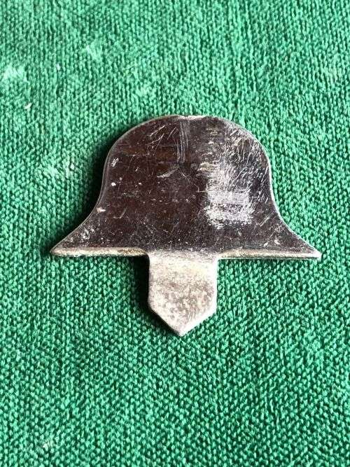 CHROME TIN HAT- MEASURES 26X29 MM