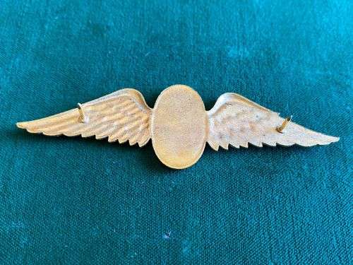 SA PARACHUTE STATICLINE INSTRUCTOR FULL SIZE WING-INSTRUCTOR FULL SIZE WING-GILT WITH ENAMEL CENTRE(