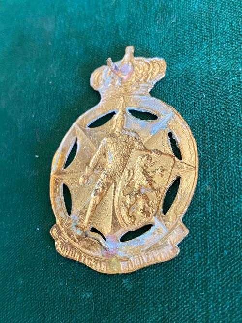 BELGIUM ARMY CAP BADGE- 2 PINS
