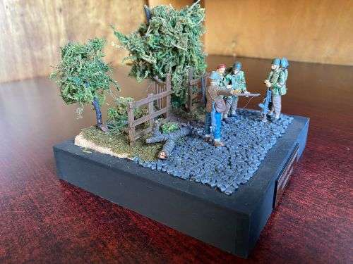 WW2 German Bridge Arnhem 1944 Plastic and Wood Model Perspective Cover 1:35 Scale