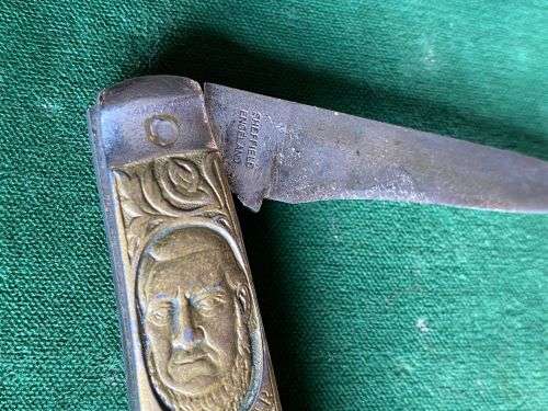 RARE KRUGER,STEYN,SWART VERWOERD KNIFE BY JOSEPH ROGERS-ONE BLADE BROKEN