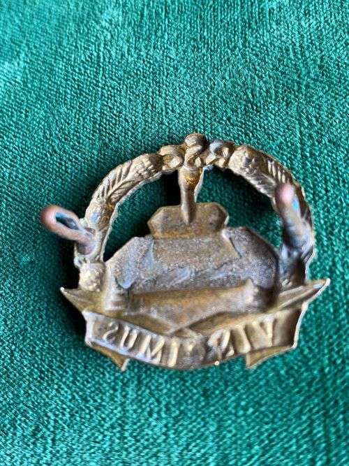 REGIMENT SAREL CILLIERS COLLAR BADGE-WORN 1956-1960 THEN DISBANDED- 2 LUGS