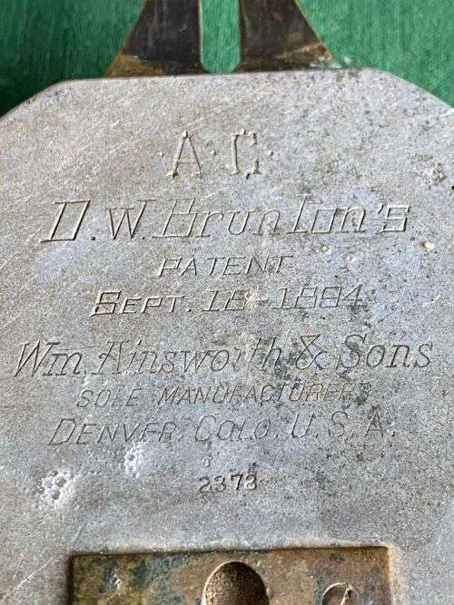 1894 D.W. PRUNTON`S POCKET TRANSIT COMPASS WM AINSWORTH & SONS DENVER