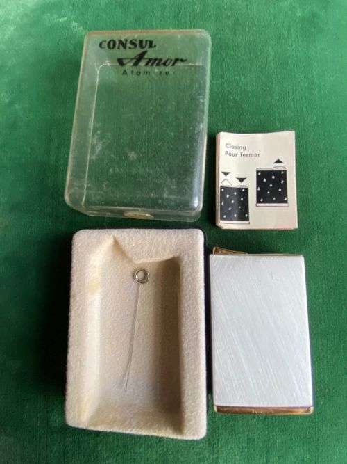 VINTAGE POCKET PERFUME ATOMIZER- CONSUL AMOR- 1950`S W. GERMANY