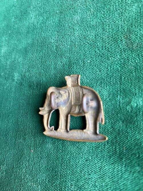 THE DUKE OF WELLINGTON`S REGT. COLLAR BADGE- WORN 1898-1958- 2 LUGS