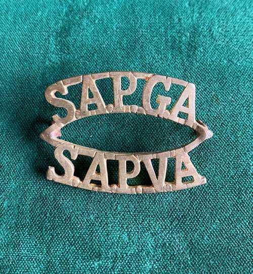 SA PERMANENT GARRISON ARTILLERY S TYPE TITLE- 2 LUGS