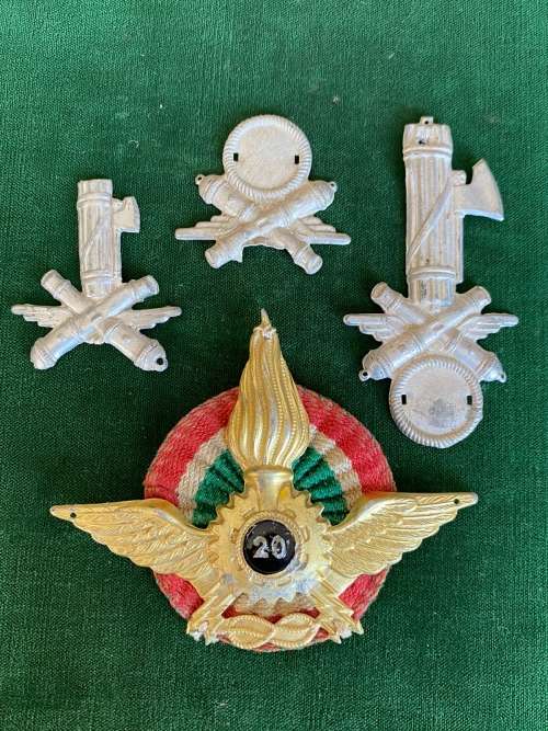 SELECTION OF 4 WW2 ITALIAN CAP BADGES-SOLD TOGETHER