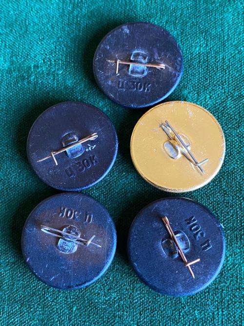 SOVIET RUSSIA NAVY FLEET SHIP CRUISER PIN BADGES-(VARYAG)1980`S-5 SOLD TOGETHER-STICK PINS INTACT