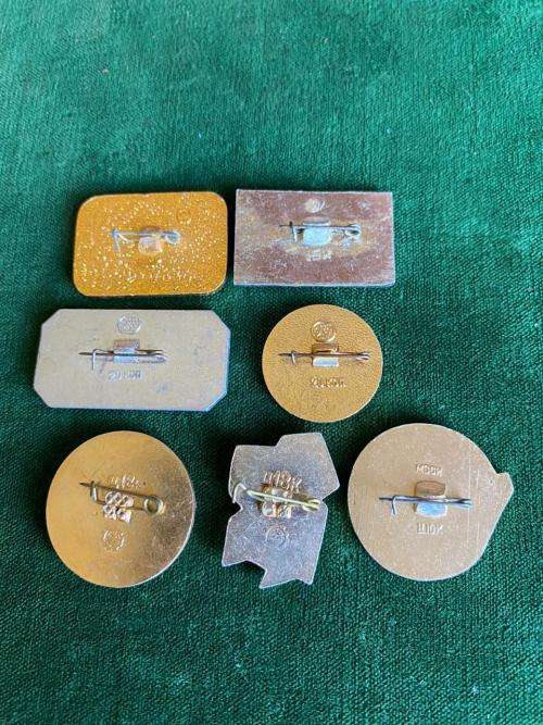 SOVIET RUSSIA NAVY PINS-SELECTION OF 7-SOLD TOGETHER-CIRCA 1980`S- STICK PINS INTACT