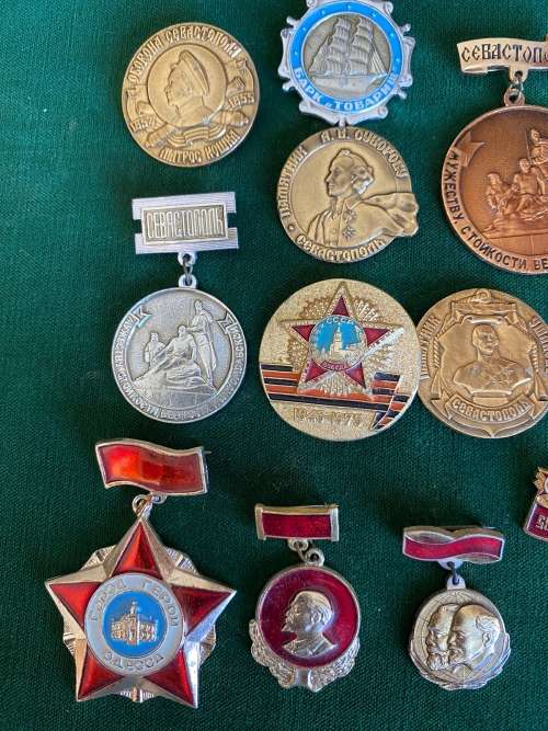 SOVIET RUSSIA,NAVAL PINS-SELECTION OF 11-SOLD TOGETHER-CIRCA 1970`S-1980`S-STICK PINS INTACT EXCEPT