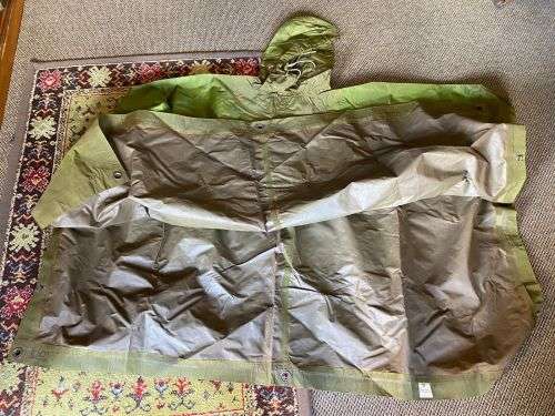 RHODESIAN MILITARY ISSUE PONCHO/GROUND SHEET-ORIGINAL BUSH WAR PERIOD ITEM-LABELLED AND DATED 1968