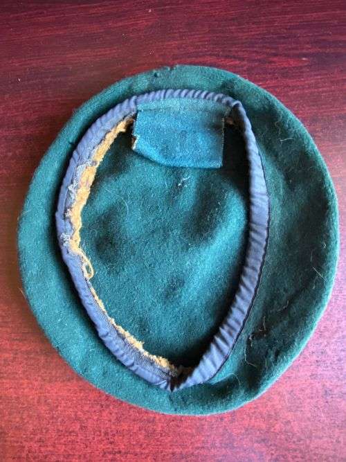 SA INFANTRY BERET-INSIDE RING MEASURES 54 CM