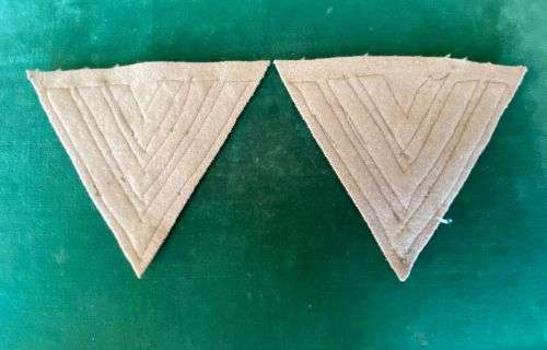 SA SERGEANT`S RANK PAIR-WORN 1960`S-1970`S