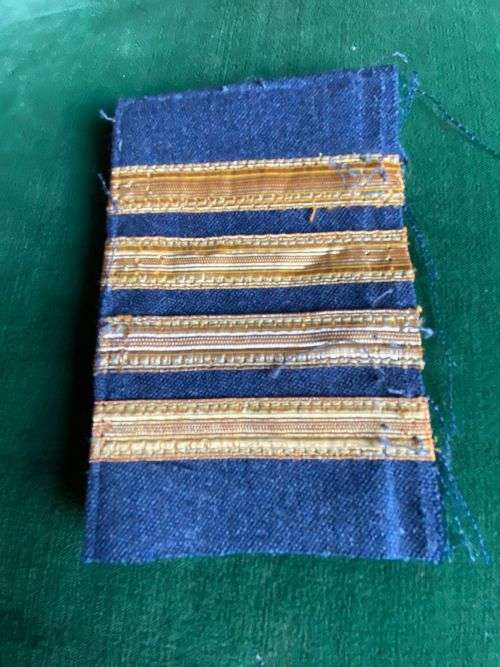 RHODESIA AIR FORCE GROUP CAPTAIN GOLD BRAID SEWN -ON NAVY CLOTH,MESS DRESS RANK