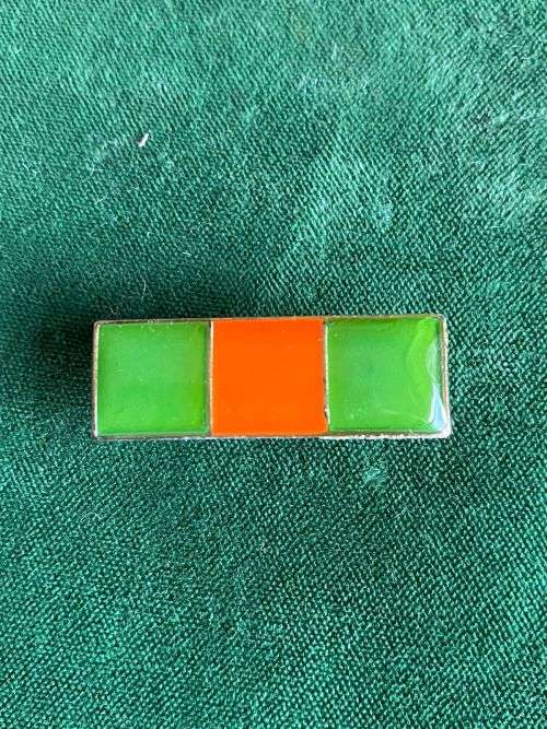 COMMANDO BERET BAR-GREEN/SAFFRAN/GREEN- 2 PINS