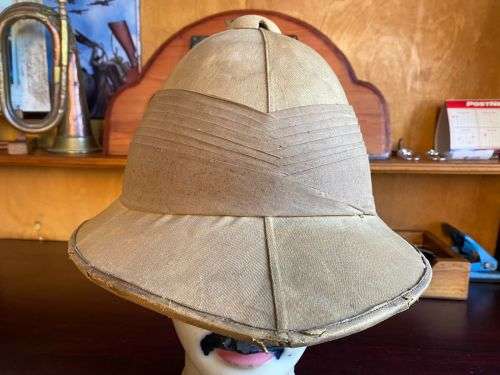 1920`S WOLSELEY PITH HELMET-INSIDE RING MEASURES 54 CM